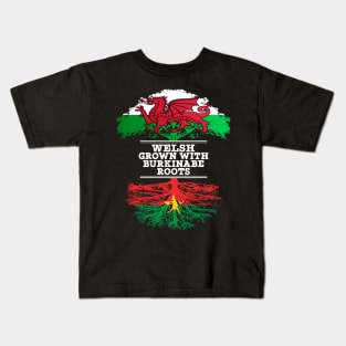 Welsh Grown With Burkinabe Roots - Gift for Burkinabe With Roots From Burkina Faso Kids T-Shirt